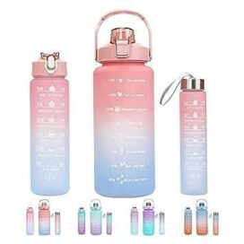 3 Pack Motivational Water Bottles Set - Image 2