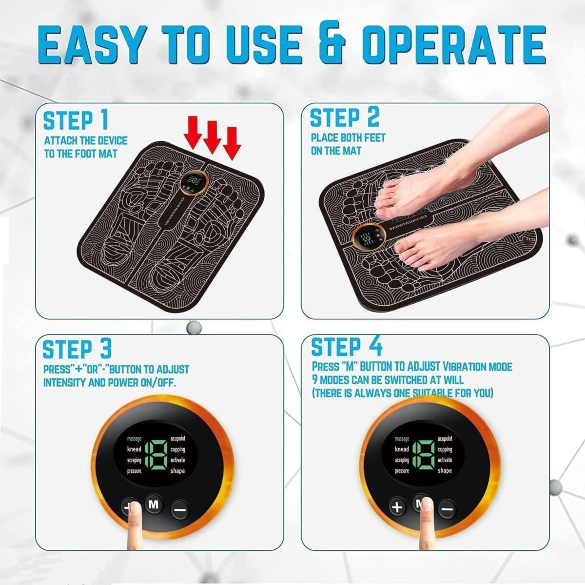 Vibrating Bubble Electric Ems Foot Massager Pad - Image 8