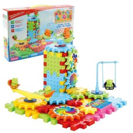 Battery Operated 81pcs Rotating Building Blocks with Gears for STEM Learning - Image 5