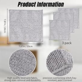 Multipurpose Wire Dishwashing Rags for Wet and Dry Pack of 10 - Image 4