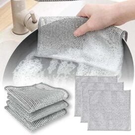 Multipurpose Wire Dishwashing Rags for Wet and Dry Pack of 10 - Image 2