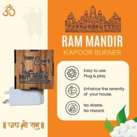 3-in-1 Ayodhya Ram Mandir Aroma Burner & Night lamp (Pack of 3) - Image 3