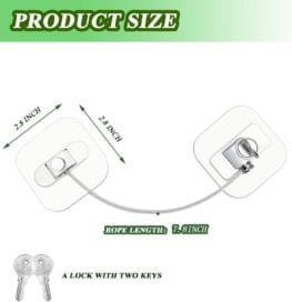 Refrigerator Locks Freezer Lock with Key for Child Safety - Image 2