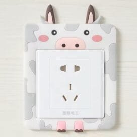 Cute Cartoon Power Socket Stickers Assorted Color (Pack of 4) - Image 3
