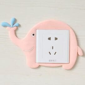 Cute Cartoon Power Socket Stickers Assorted Color (Pack of 4) - Image 4