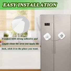 Refrigerator Locks Freezer Lock with Key for Child Safety - Image 4