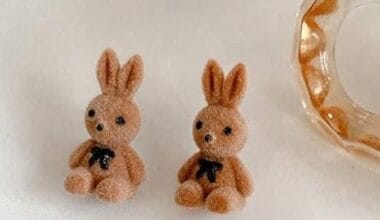 Brown Color Teddy Bear Stud Earrings (Pack of 2)