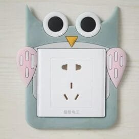 Cute Cartoon Power Socket Stickers Assorted Color (Pack of 4) - Image 2