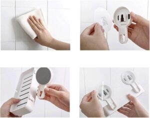 Adhesive Soap Dish Holder with Drain - Image 3
