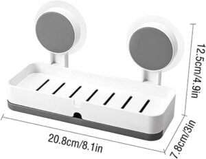 Adhesive Soap Dish Holder with Drain - Image 2