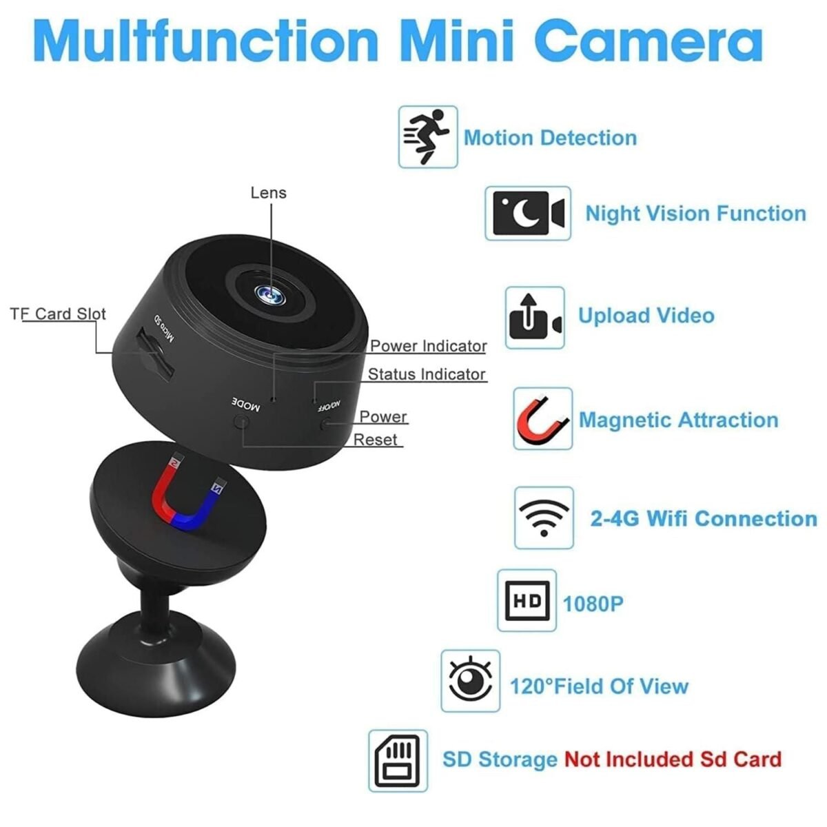 Mini Wireless WiFi ,Cameras with Indoor Video Recorder - Image 4