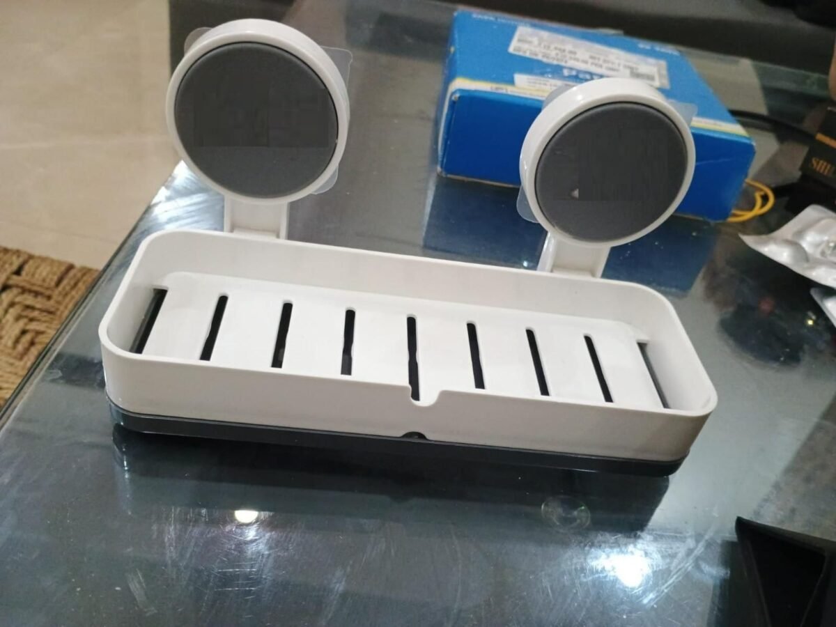 Adhesive Soap Dish Holder with Drain - Image 7