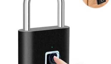 Fingerprint Padlock Rechargeable Keyless Anti-theft Security Smart Door Lock-1 Piece ( Random Colour)