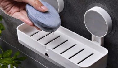 Adhesive Soap Dish Holder with Drain