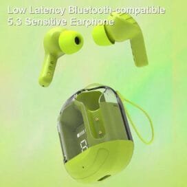 Crystal Portable LED Display Professional Clear Sound Wireless Earbuds - Image 2
