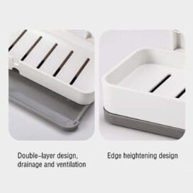Adhesive Soap Dish Holder with Drain - Image 4