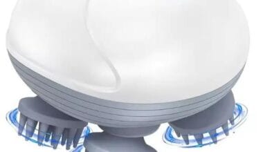 Electric pet cat massager with soft silicone vibration head for cat head massage