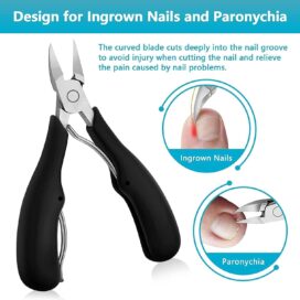 Nail Clipper, Pedicure Clippers Toe Nail Cutter for Men & Women - Image 3