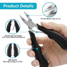 Nail Clipper, Pedicure Clippers Toe Nail Cutter for Men & Women - Image 2