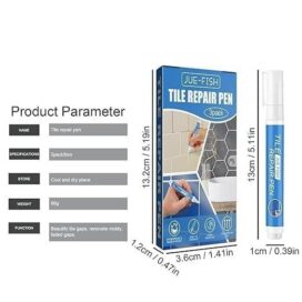 Tile Repair Pen (Pack of 2) Grout Pen for Bathroom, Kitchen, Floor & Wall Tiles - Image 3