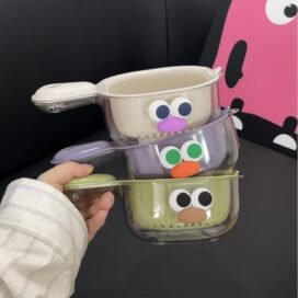 Strainer Dual-Layer Veggie & Fruit Draining Basket with Handle - Image 2