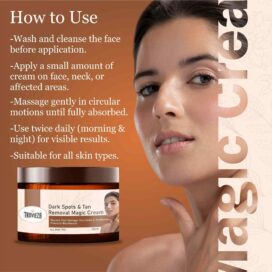 Trovieza Dark spots & Tan removal Magic cream For Face Lightening, Nourishes & Revitalize, prevents blackheads, All skin type, 50gm - Image 3