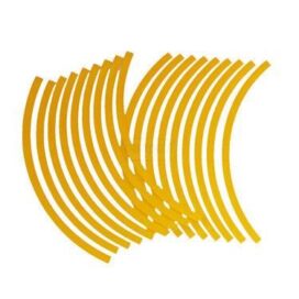 Car Bike Tyre & Body Reflective Stickers (18 stripes of Yellow Colour) - Image 4