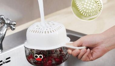 Strainer Dual-Layer Veggie & Fruit Draining Basket with Handle