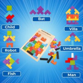 Wooden Intelligence Tetris Jigsaw Puzzle Set - Image 7