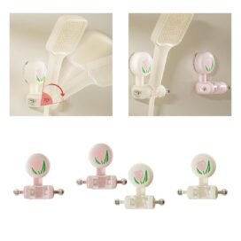 Adjustable Suction Cup Bracket Bathroom Wall Mount Cute Handheld Shower Head Holder For Children Bathroom Accessories - Image 2