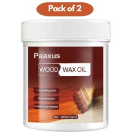 Wood Wax Oil 200gm Pack of 2 | Natural Wood Polish & Furniture Protection Oil | Waterproof Finish for Wooden Furniture, Doors & Tables