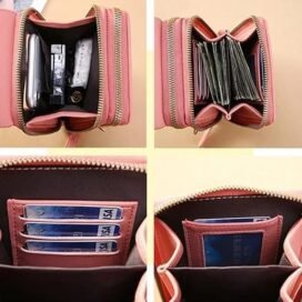 Anti-Theft Double Layer Leather Ladies Sling Bag - Image 3