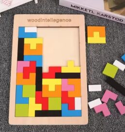 Wooden Intelligence Tetris Jigsaw Puzzle Set - Image 2