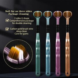 3 SIded Tooth Brush Pack of 4 - Image 3
