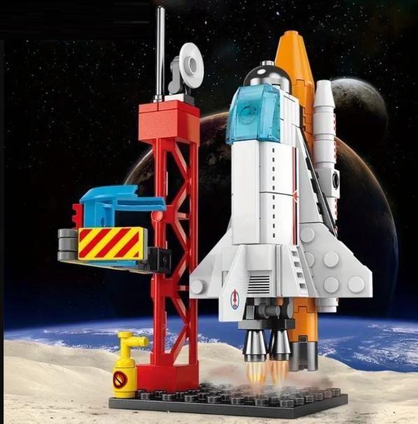 6415956329 DIY 8 in 1 Spacecraft Building Blocks for Kids - Image 1