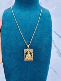 Gold Plated Ganeshji Pendant with Chain - Image 9