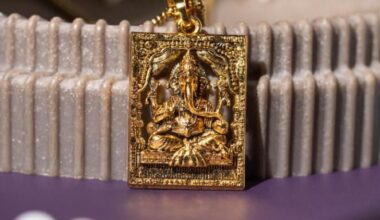 Gold Plated Ganeshji Pendant with Chain