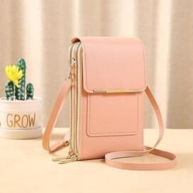 Anti-Theft Double Layer Leather Ladies Sling Bag