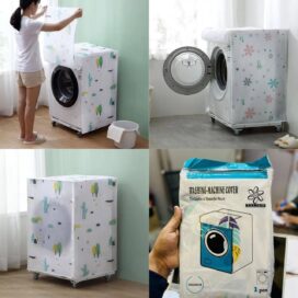 Home Organisation Folding Washing Machine Cover Pack of 2 - Image 2
