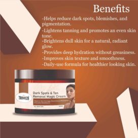 Trovieza Dark spots & Tan removal Magic cream For Face Lightening, Nourishes & Revitalize, prevents blackheads, All skin type, 50gm - Image 2