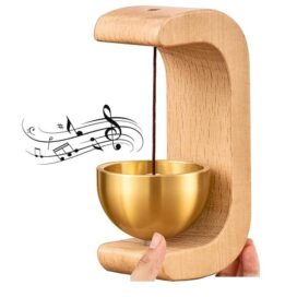 Wind Bell for Home – Dopamine Magnetic Inhalation Copper Bell (Walnut + Beech)