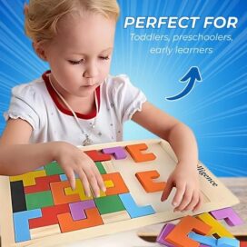 Wooden Intelligence Tetris Jigsaw Puzzle Set - Image 8