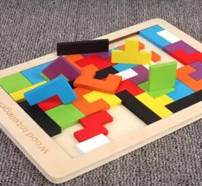 Wooden Intelligence Tetris Jigsaw Puzzle Set - Image 3