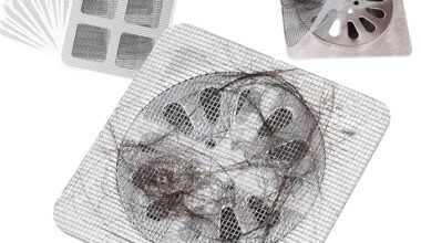 10 Pcs Disposable Bathroom Drain Cover Shower Mesh Sticker Catcher Drain Cover for Bathroom, Kitchen Sink Strainer, Sink Drainer Kitchen Essentials and Kitchen Accessories Items Mesh Strainer