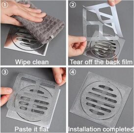 10 Pcs Disposable Bathroom Drain Cover Shower Mesh Sticker Catcher Drain Cover for Bathroom, Kitchen Sink Strainer, Sink Drainer Kitchen Essentials and Kitchen Accessories Items Mesh Strainer - Image 6