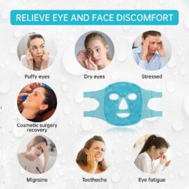 Cool Gel Full Face Mask Summer Ice Cooling Sleeping Mask - Image 3