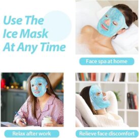 Cool Gel Full Face Mask Summer Ice Cooling Sleeping Mask - Image 2