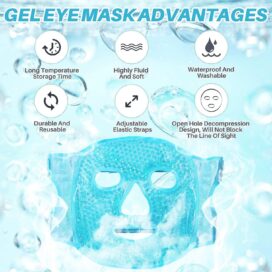 Cool Gel Full Face Mask Summer Ice Cooling Sleeping Mask - Image 5