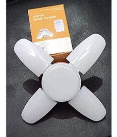 Charkee 25W Cool Day Mini fan Blade 4 Leaf Foldable LED Bulb with Angle Adjustable Ceiling Lights Home Pack of 4 - Image 2