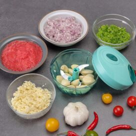 Vegetable Chopper for Kitchen, Onion Chopper, Onion Cutter, Vegetable Cutter for Kitchen (Multicolor) (500ml - 3 Blades) - Image 3